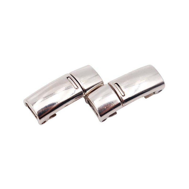 "Magnetiskt metallspänne för skosnören dam, elegant design i silver, svart och roséguld, stilfull och funktionell lösning."
