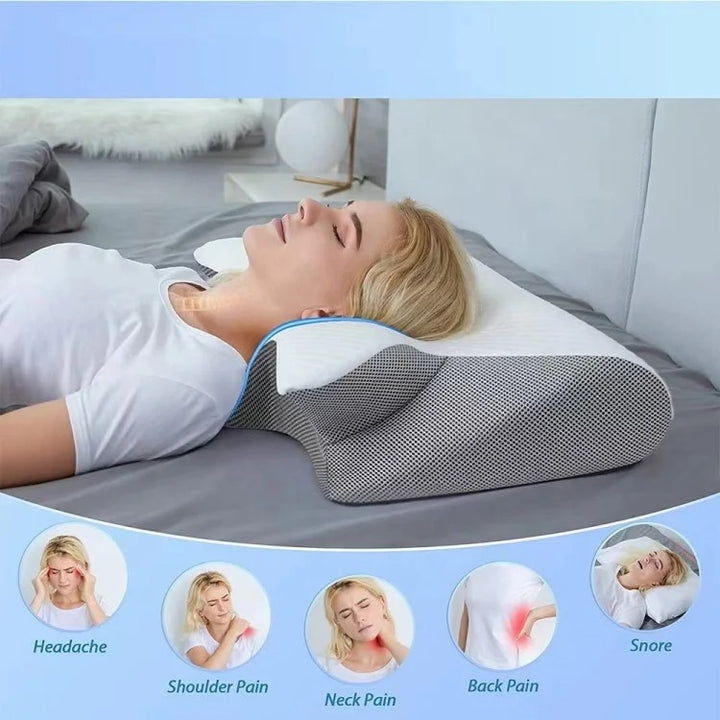 Ergonomisk Nackkudde | Memory Foam | Djupare Sömn