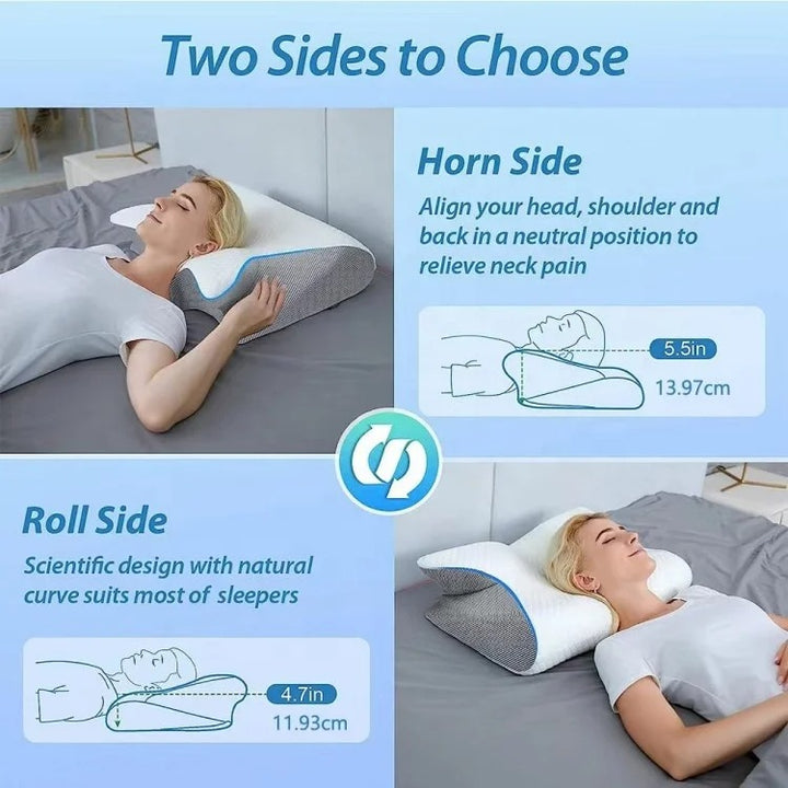 Ergonomisk Nackkudde | Memory Foam | Djupare Sömn