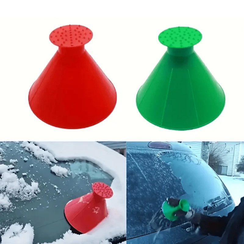 "Mångfärgad magisk isskrapa för bil, snabb och effektiv för isskrapning utan att skada ytor. Finns i olika färger."