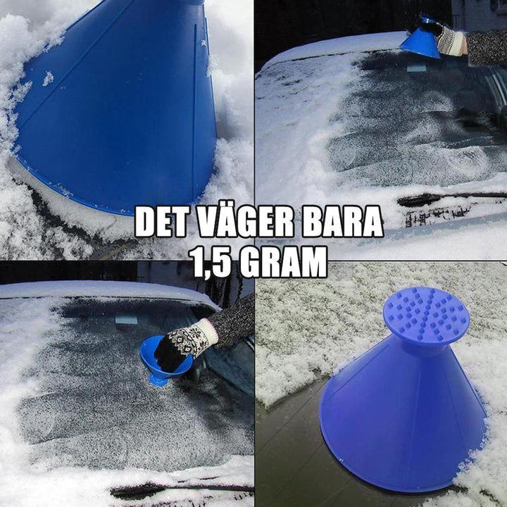 "Mångfärgad magisk isskrapa för bil, snabb och effektiv för isskrapning utan att skada ytor. Finns i olika färger."
