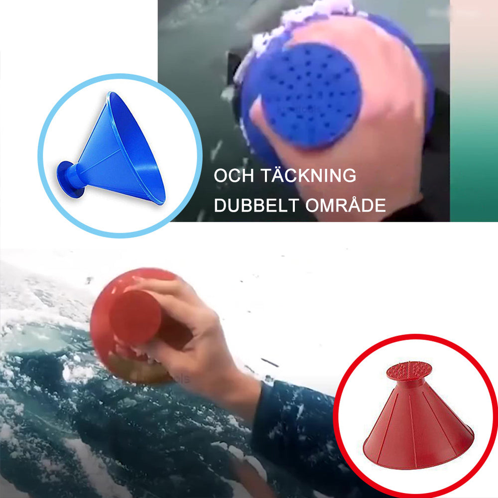 "Mångfärgad magisk isskrapa för bil, snabb och effektiv för isskrapning utan att skada ytor. Finns i olika färger."