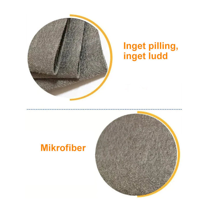 "Mikrofiber rengöringsduk grå, streckfri, 30x30 cm, för speglar och fönster. Tät fiberstruktur. Rengöring utan kemikalier."