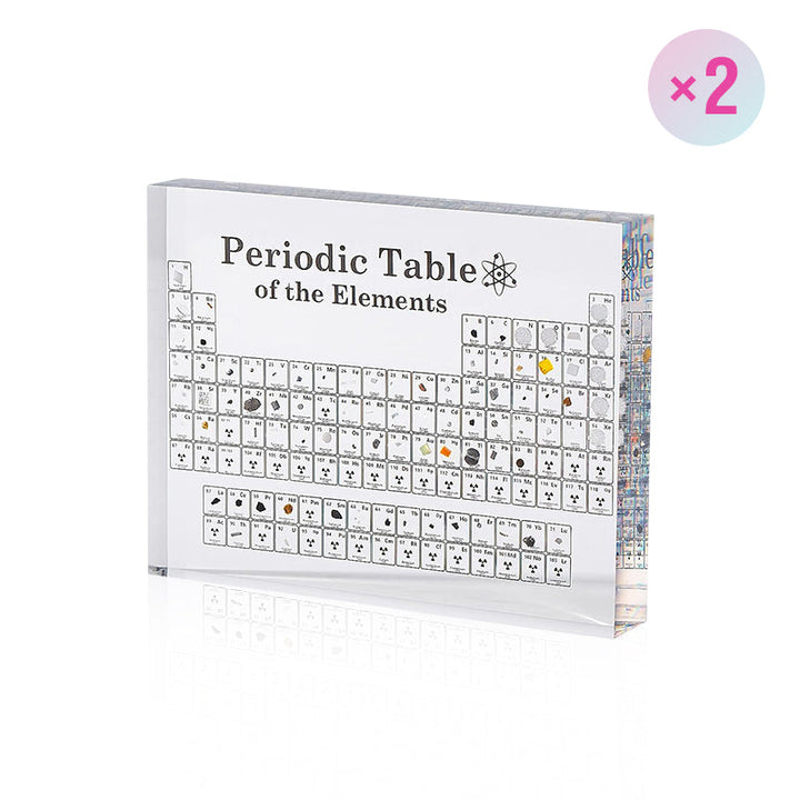 "Miljövänlig akrylskärm med periodiskt system, dekorativ och pedagogisk display för skrivbord."