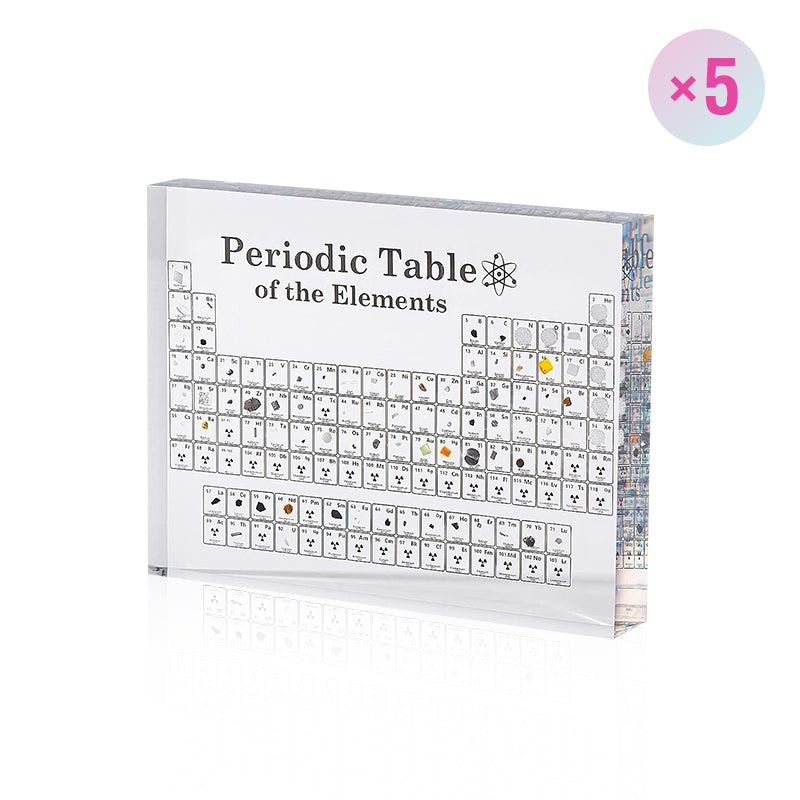 "Miljövänlig akrylskärm med periodiskt system, dekorativ och pedagogisk display för skrivbord."