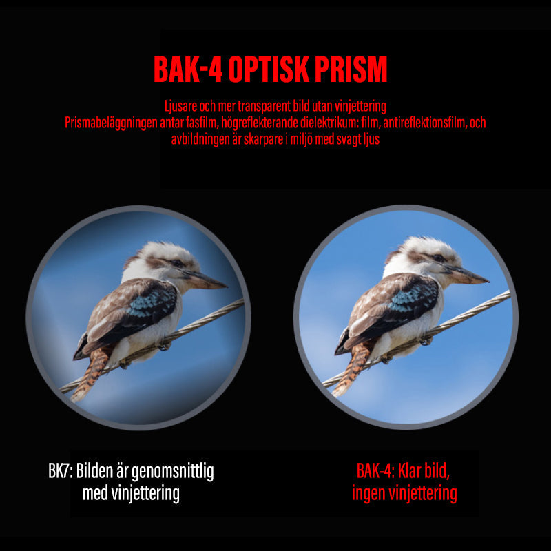 "Mini HD-kikare med hög förstoring, kompakt design och slitstark konstruktion för sport och fågelskådning."