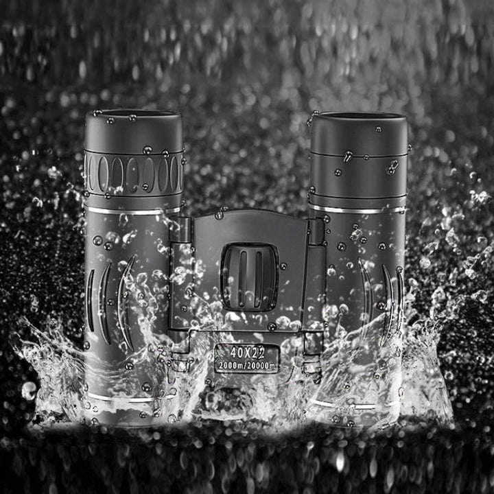 "Mini HD-kikare med hög förstoring, kompakt design och slitstark konstruktion för sport och fågelskådning."