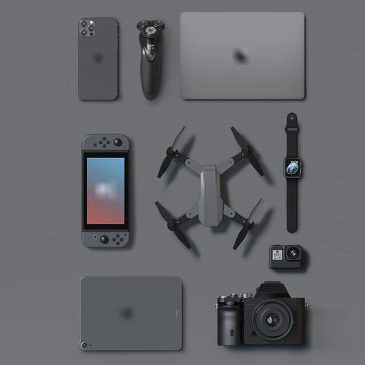 "Mini Skruvmejselsats med elektriska och manuella mejslar i metall, magnetiskt fodral och LED-belysning, perfekt för precisio