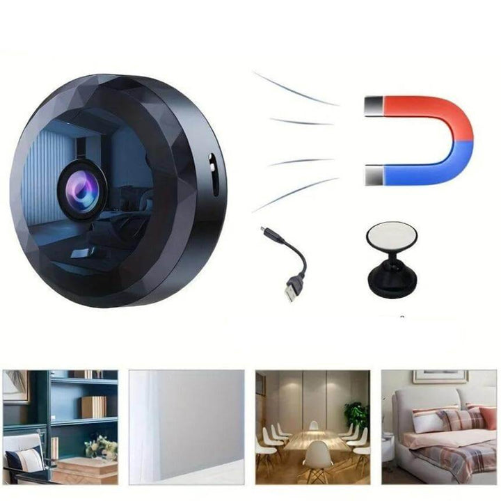 Mini WiFi - Kamera 1080P HD med Mörkerseende och Rörelsevarningar - Glowseva