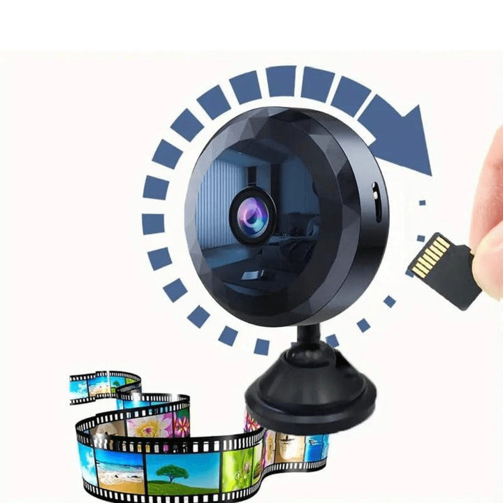 Mini WiFi - Kamera 1080P HD med Mörkerseende och Rörelsevarningar - Glowseva