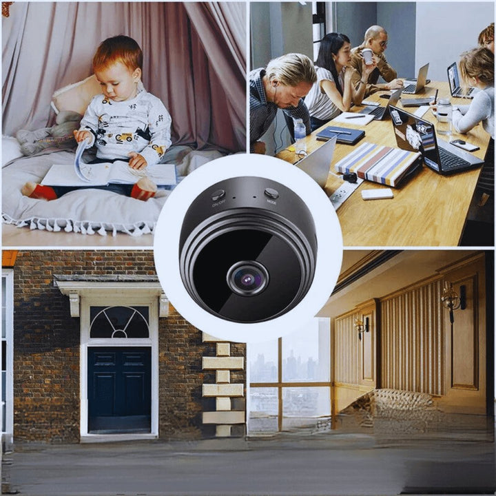 Mini WiFi - Kamera 1080P HD med Mörkerseende och Rörelsevarningar - Glowseva