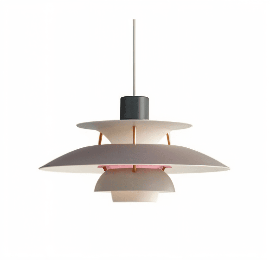 "Minimalistisk nordisk taklampa i metall, blått/grått, rund design, för elegant modern belysning i hemmet."