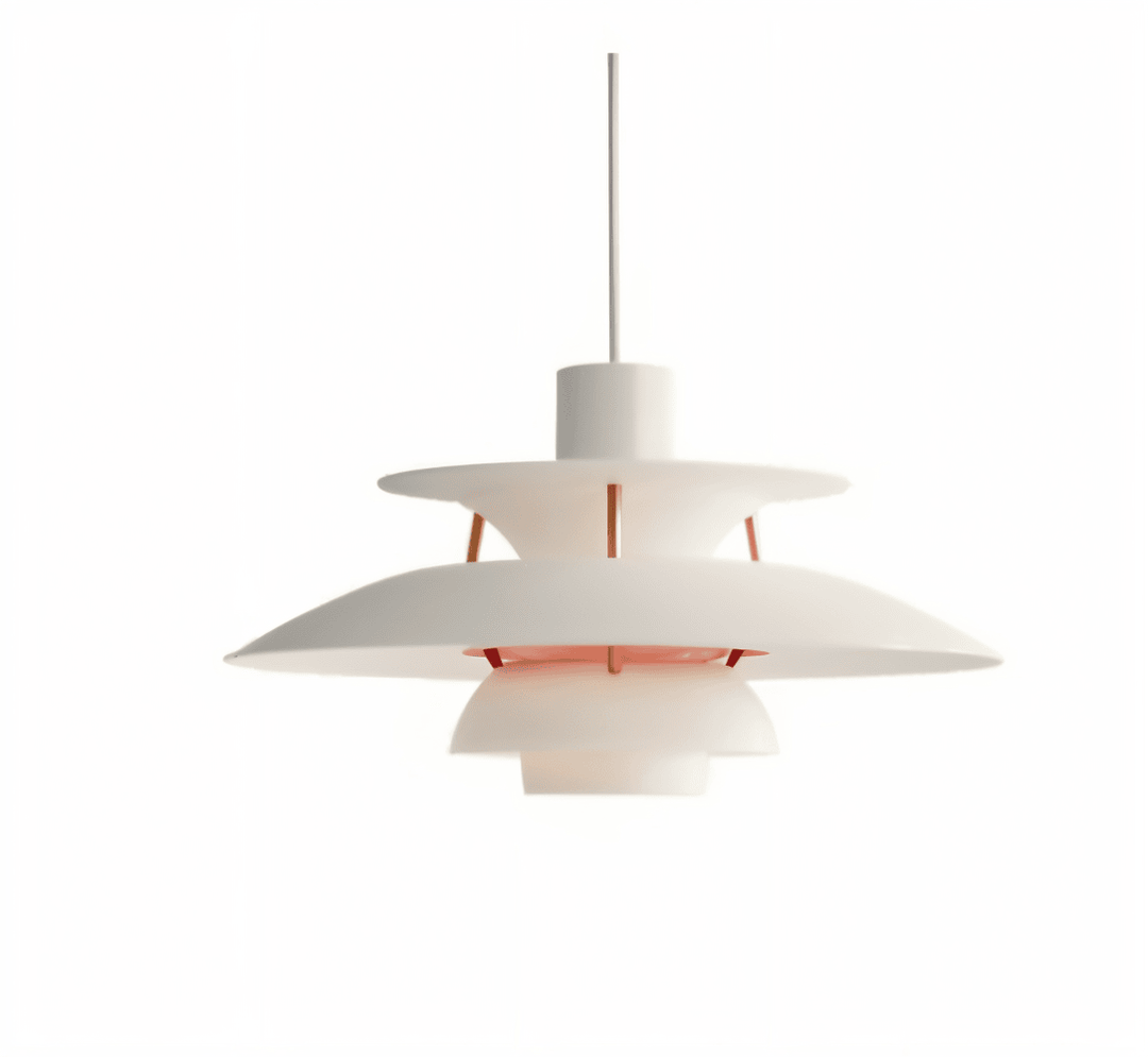 "Minimalistisk nordisk taklampa i metall, blått/grått, rund design, för elegant modern belysning i hemmet."