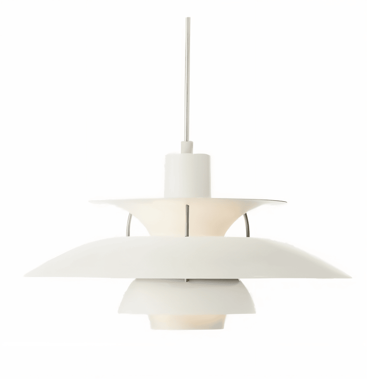 "Minimalistisk nordisk taklampa i metall, blått/grått, rund design, för elegant modern belysning i hemmet."
