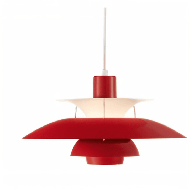 "Minimalistisk nordisk taklampa i metall, blått/grått, rund design, för elegant modern belysning i hemmet."