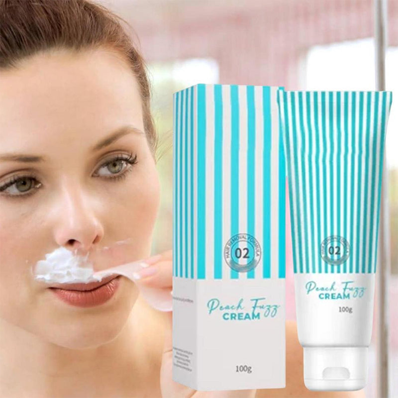 "Mjuk och effektiv ansiktshårborttagningskräm för unisex, 100ml, i en smidig och diskret tub, perfekt för len hud."