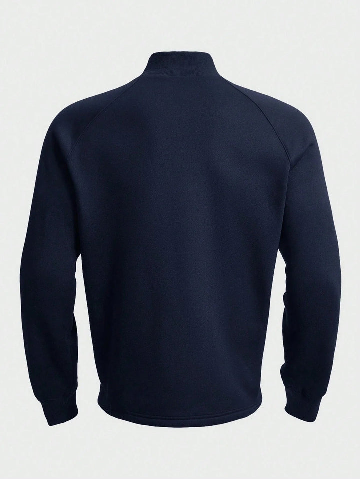 "Modern halv-zip tröja i premium bomullsmix, grå färg. Praktisk design för komfort och stil vid alla tillfällen."