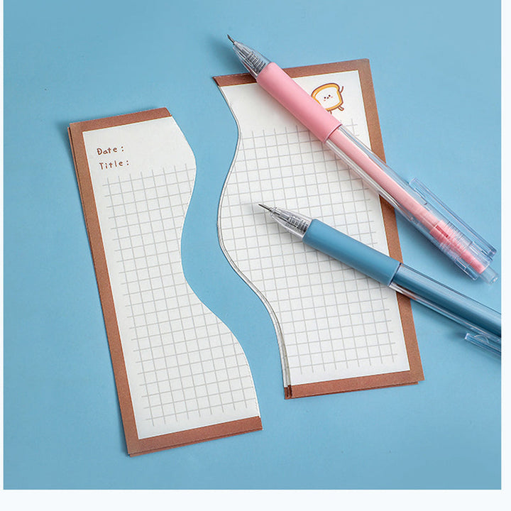 "Morandi färgad knivpenna med tecknat mönster, pennformad pappersskärare i plast, flera färgalternativ, 142mm lång."