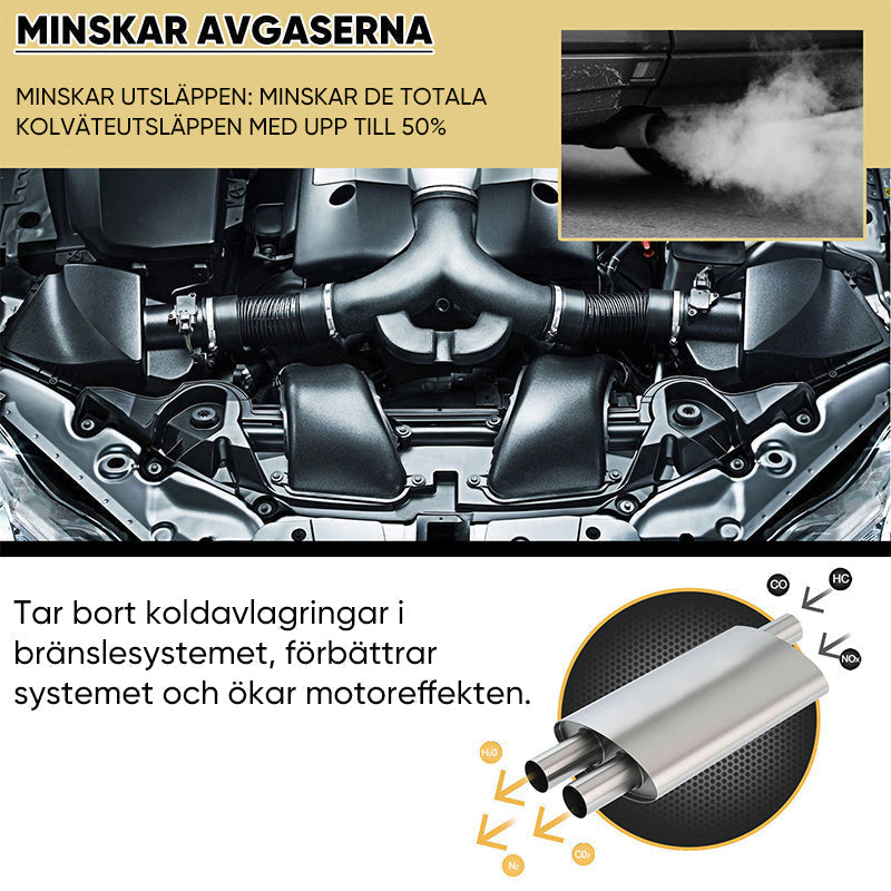 "Motor katalysatorrengöringsmedel för avlagringar, klar vätska i 30 ml flaska, förbättrar motorprestanda och minskar avgaser"