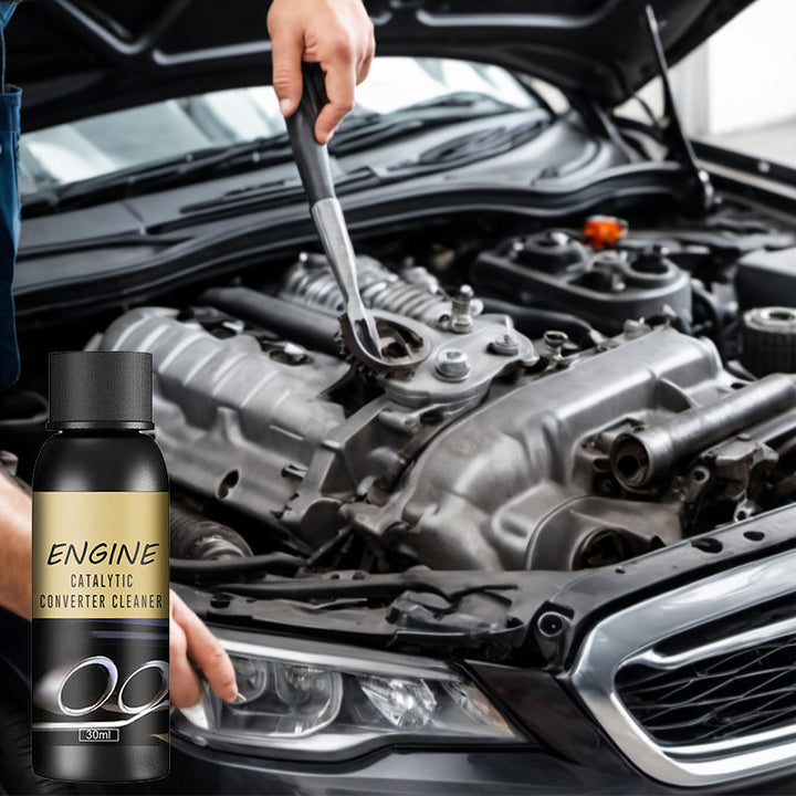"Motor katalysatorrengöringsmedel för avlagringar, klar vätska i 30 ml flaska, förbättrar motorprestanda och minskar avgaser"