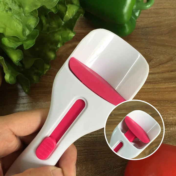 Muffin-skopa i silikon, ergonomisk design för exakt smetdosering utan spill, perfekt för muffins och cupcakes.