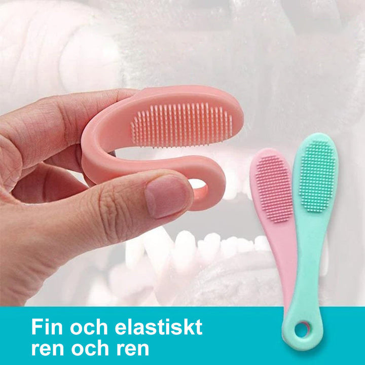 "Multifärgad silikon finger tandborste för hund och katt, mjuk, bekväm och giftfri, idealisk för daglig tandvård."