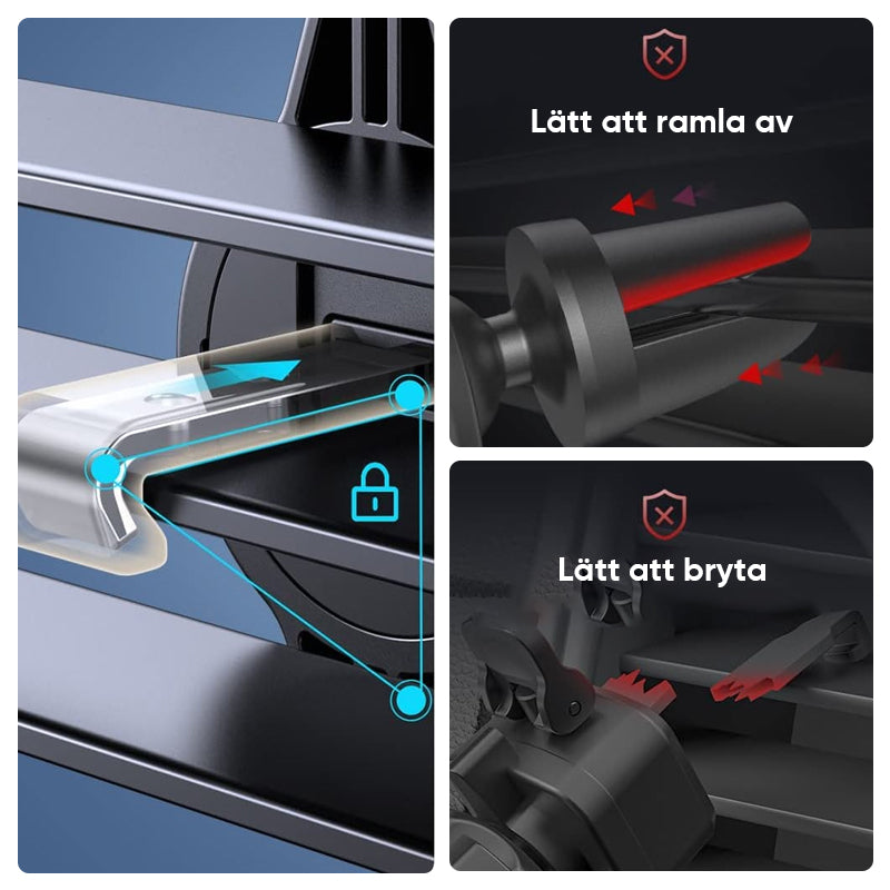 "Multifunktionell biltelefonhållare för luftventil, modern design, stabilt grepp och justerbar 360 graders synvinkel."