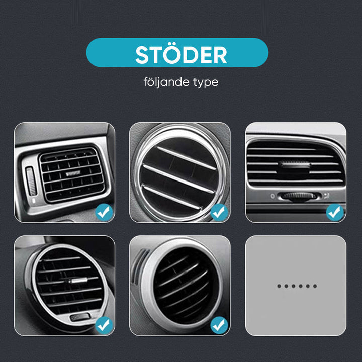 "Multifunktionell biltelefonhållare för luftventil, modern design, stabilt grepp och justerbar 360 graders synvinkel."