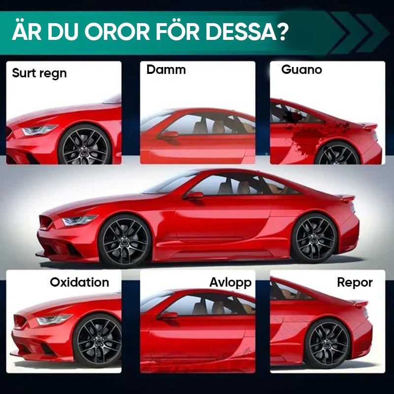 Multifunktionell bilvårdsspray med glansskydd, klar flaska, skyddar och rengör bilens yta effektivt, vattenlös tvätt.