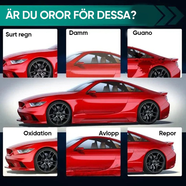 Multifunktionell bilvårdsspray med glansskydd, klar flaska, skyddar och rengör bilens yta effektivt, vattenlös tvätt.