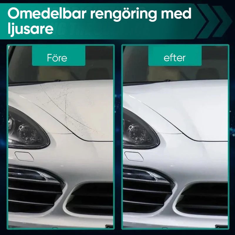 Multifunktionell bilvårdsspray med glansskydd, klar flaska, skyddar och rengör bilens yta effektivt, vattenlös tvätt.