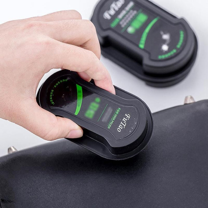 "Multifunktionell skoputs svamp för skovård, svart och vit, kompakt för enkel rengöring av läder, perfekt för resor."