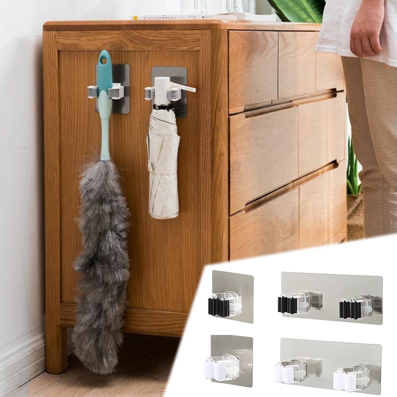 Multifunktionella självhäftande väggkrokar i vit design, perfekta för kök och badrum. Vattentåliga, hållbara och stabila.
