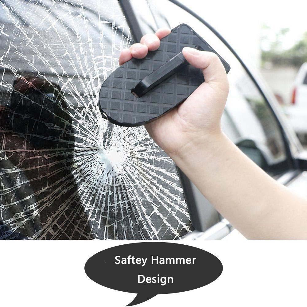 "Multifunktionellt fotsteg till bil med halkskydd och nödhammare, säker användning vid alla fordonstyper."