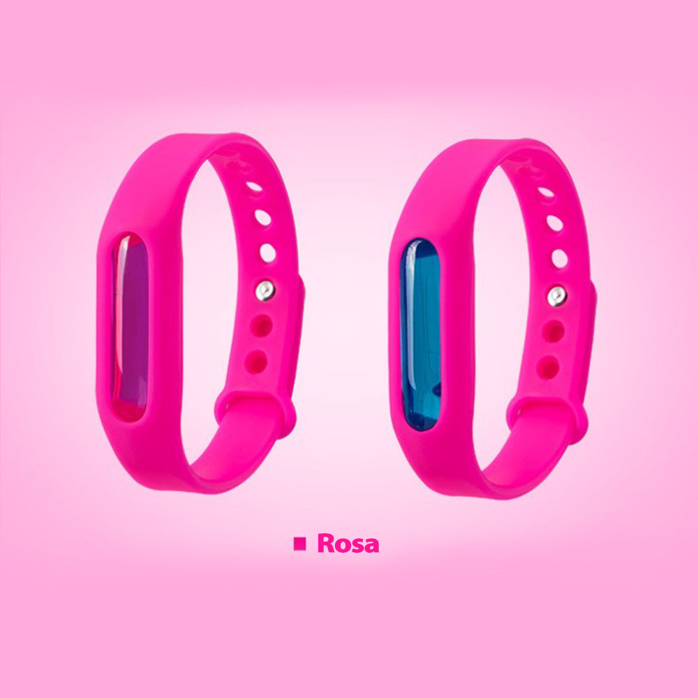 "Myggavvisande silikonarmband justerbart, unisex, flerfärgade alternativ för utomhusbruk, vattentät och bekväm design."