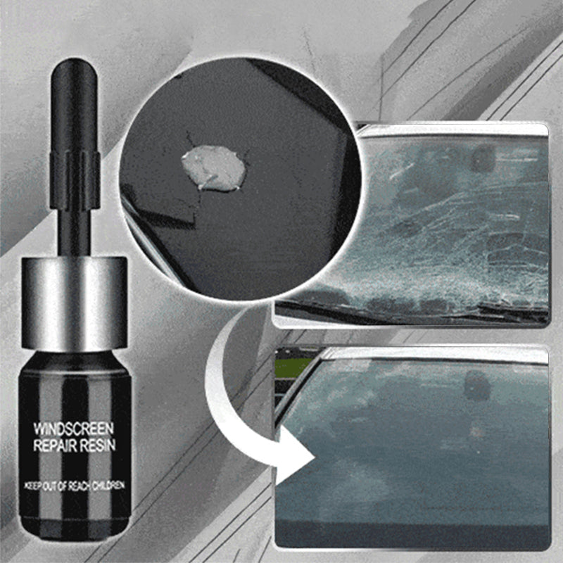 "Nanobeläggning för glas, droppflaska på 2 ml, för diskret reparation av spruckna eller repade glasytor."