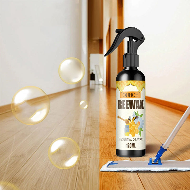 "Naturlig mikromolekyliserad bivax träpolish spray, ger möbler glans och skydd, enkel att använda för träytor."