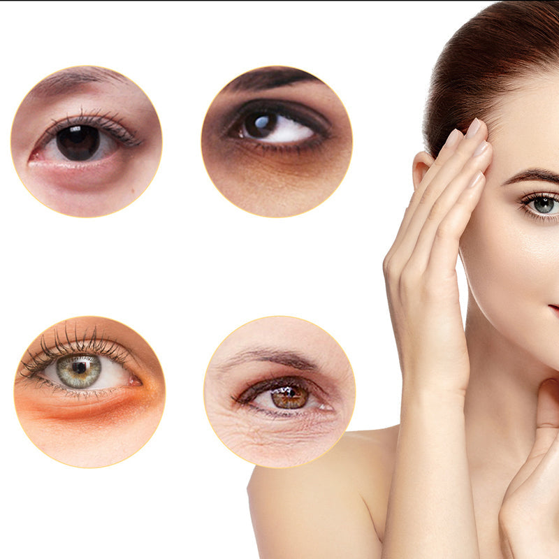 "Ögonkräm för uppstramning och återfuktning, visas i en elegant burk med mjuk textur och ljus krämfärg."