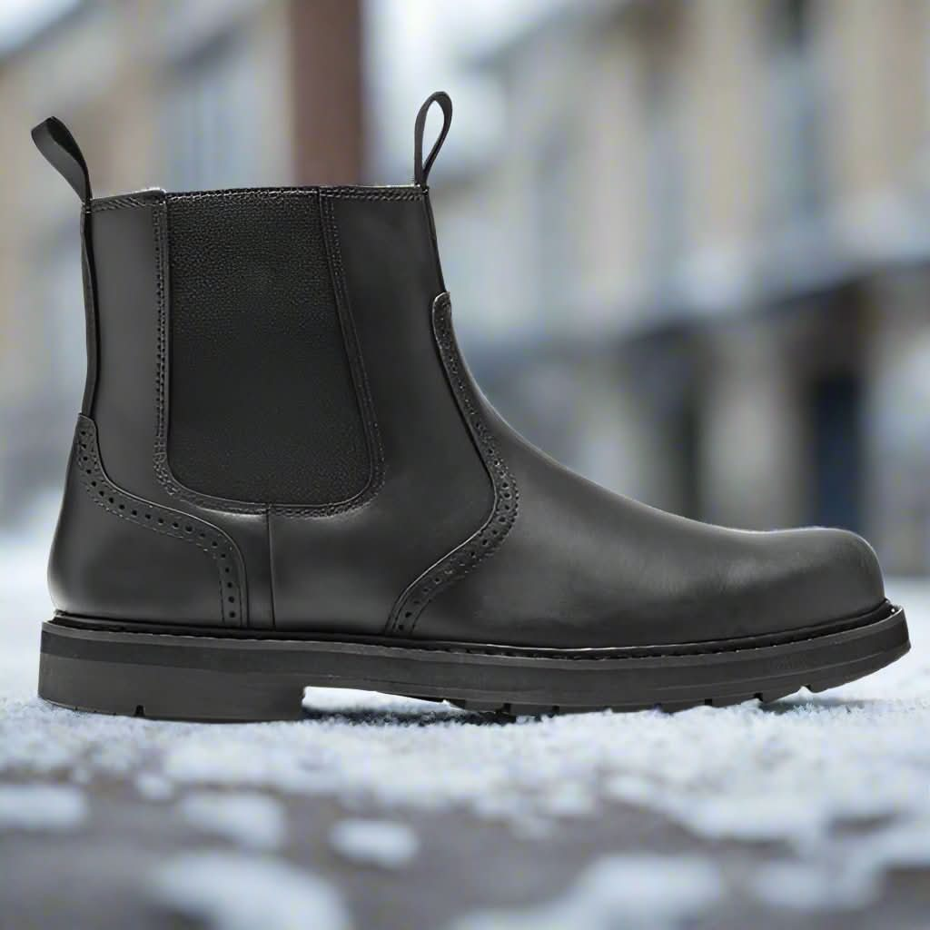 Ortopediska Läder Chelsea Boots för Män | Stil och Komfort i Ett - Glowseva