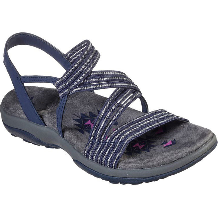 "Ortopediska slip-on damsandaler med justerbara remmar, stödjande fotvalv och anatomisk fotbädd i elegant design."
