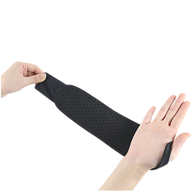 "Ortopediskt handledstöd för smärtlindring, justerbar storlek, ergonomisk design, beige färg med kardborrefäste."