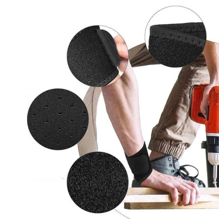 "Ortopediskt handledstöd för smärtlindring, justerbar storlek, ergonomisk design, beige färg med kardborrefäste."
