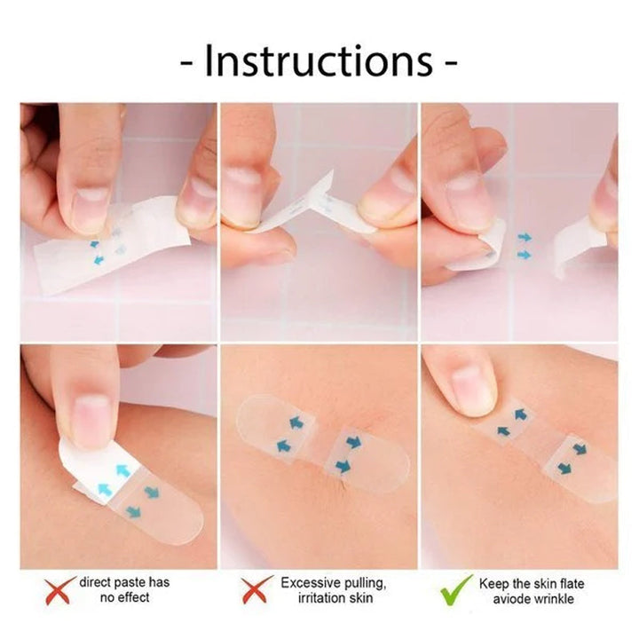 "Osynlig ansiktslyftstejp för kvinnor med ultratunn, genomskinlig film. Perfekt för omedelbar uppstramning av ansiktshud."