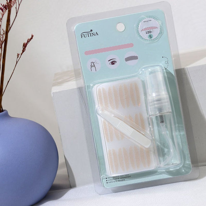 "Osynlig ögonlyftset, ger subtilt lyft och framhäver naturligt djupa ögonlock, smälter in med alla hudtoner, 120 par."