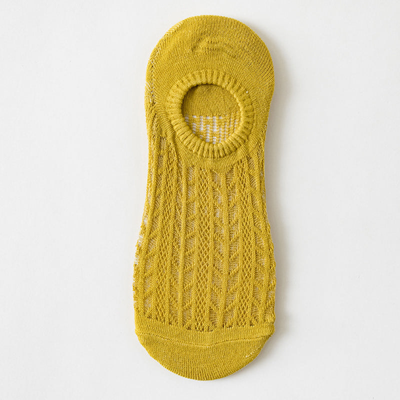 "Osynliga damstrumpor med ihålig meshdesign; lätt tyg, strechigt; finns i flera färger för alla tillfällen."