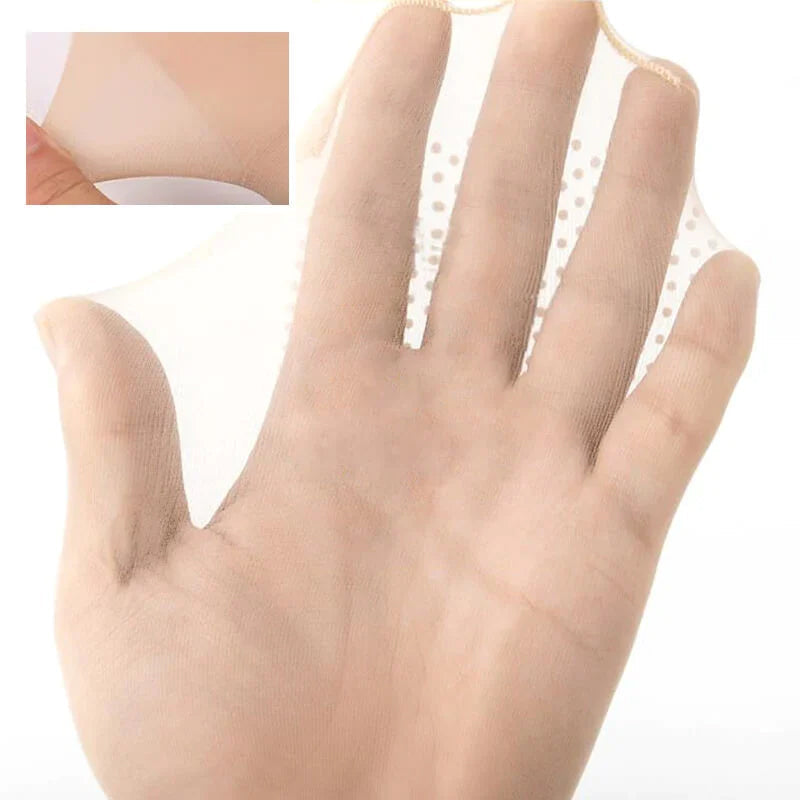 "Osynliga halkfria korta strumpor, designade för säkerhet med gummiprickar, unisex, i svart, beige, brun, grå."