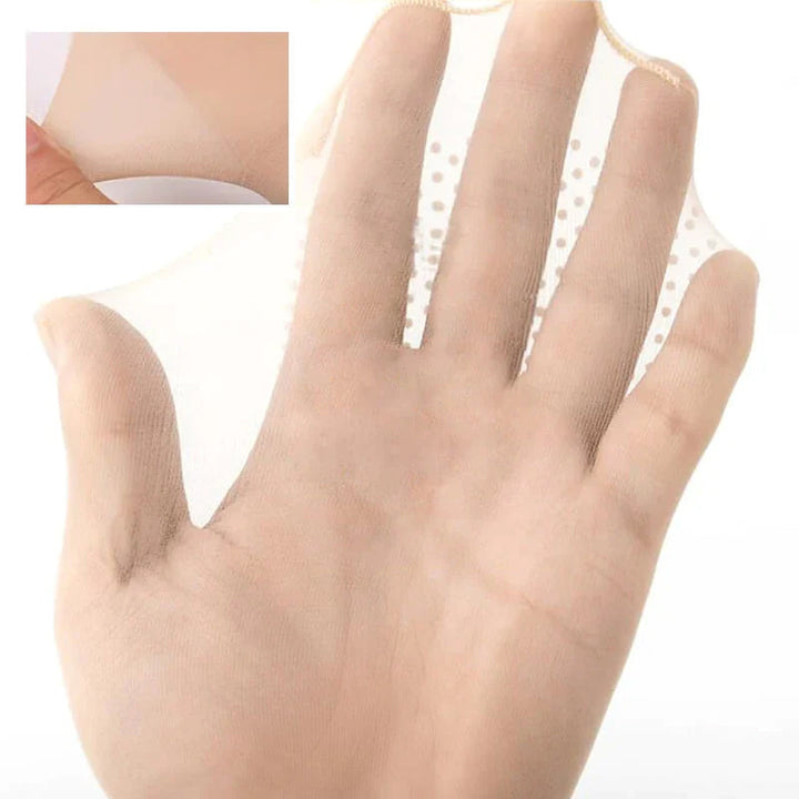 "Osynliga halkfria korta strumpor, designade för säkerhet med gummiprickar, unisex, i svart, beige, brun, grå."