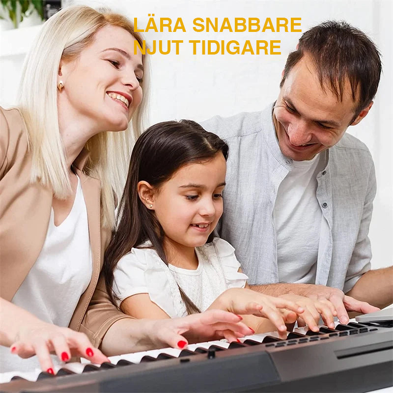 "Pianoklaviatur noter strips, lättinstallerade löstagbara notetiketter i silikon, för snabbare notigenkänning."