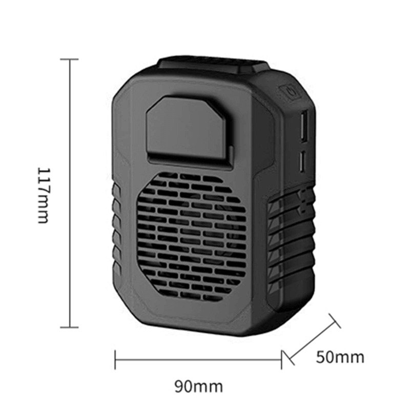 "Portabel minifläkt 6000mAh, kompakt design i flera färger, idealisk för utomhusaktiviteter och resor."