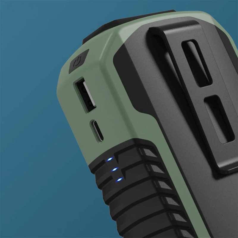 "Portabel minifläkt 6000mAh, kompakt design i flera färger, idealisk för utomhusaktiviteter och resor."
